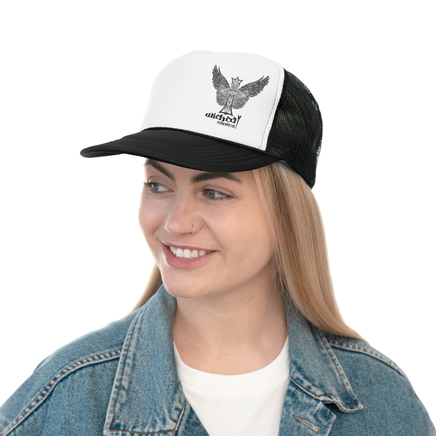 Celtic Cross Black Trucker Hat