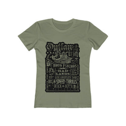 Outlaw Teal Racing Tee Shirt