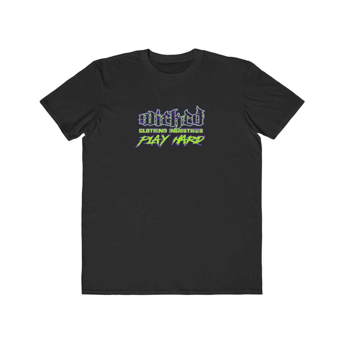 Play Hard/Neon Green, Purple/ Tee Shirt