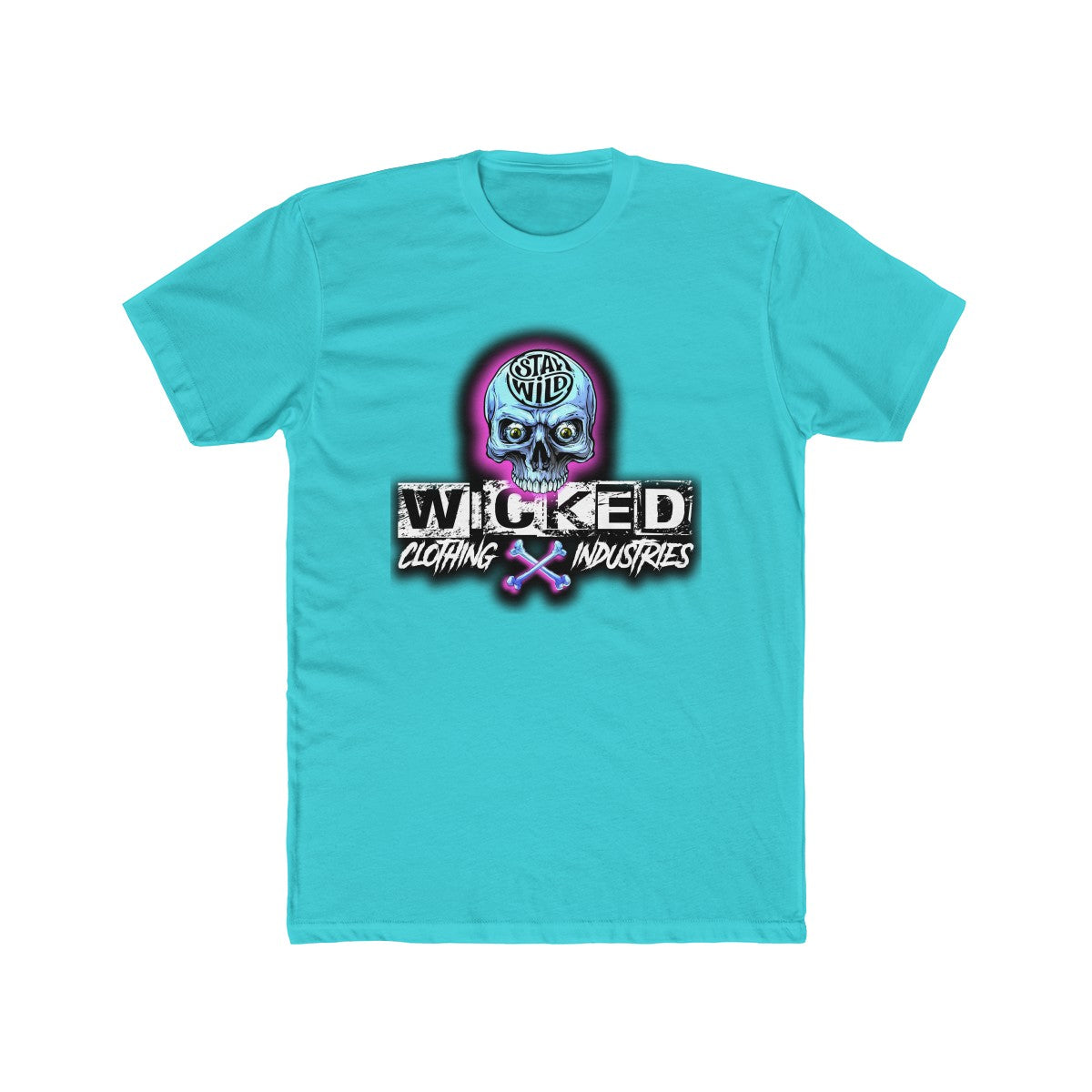 Stay Wild/ Black /Purple/Light Blue /Men's  Crew Tee
