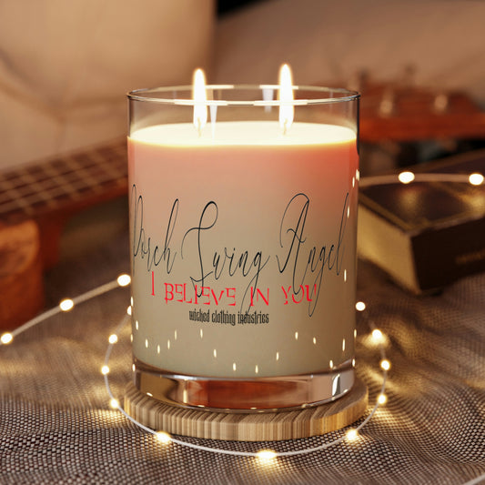 Porch Swing Angel 2 On Glass /Scented Candle, 11oz