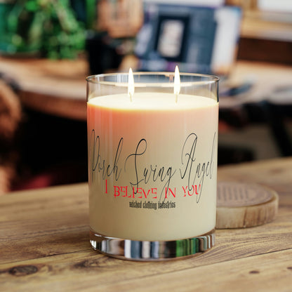 Porch Swing Angel 2 On Glass /Scented Candle, 11oz