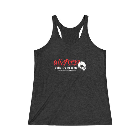 Wicked Girls Rock/Women's Tri-Blend Racerback Tank