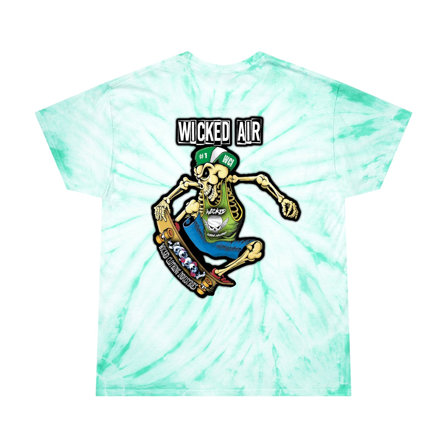 Bones / Skateboard Sal on Back / Tie-Dye Tee, Cyclone