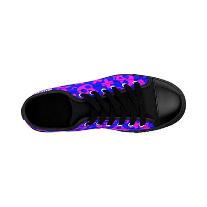 Crazy Skulls II/Pink and Blue/ Women's Sneakers