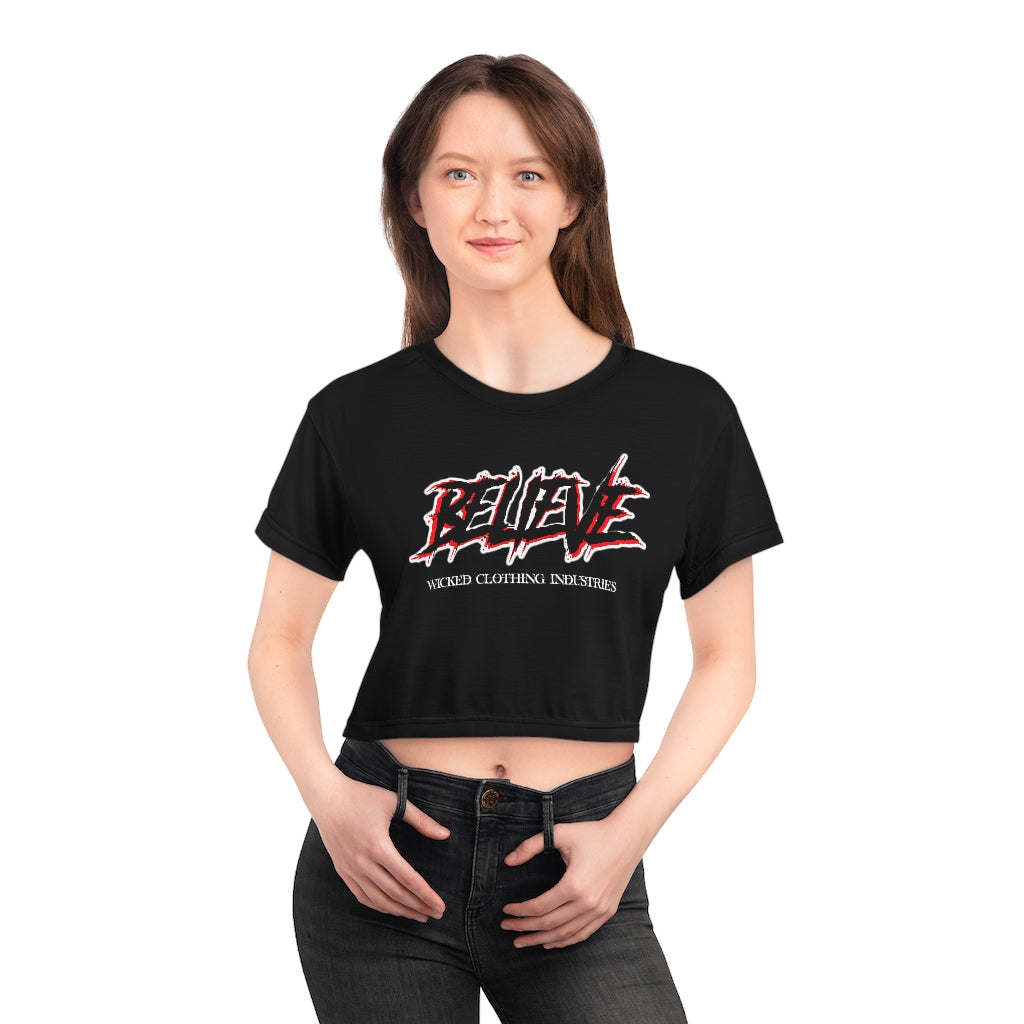 Believe Crop Top Tee Shirt