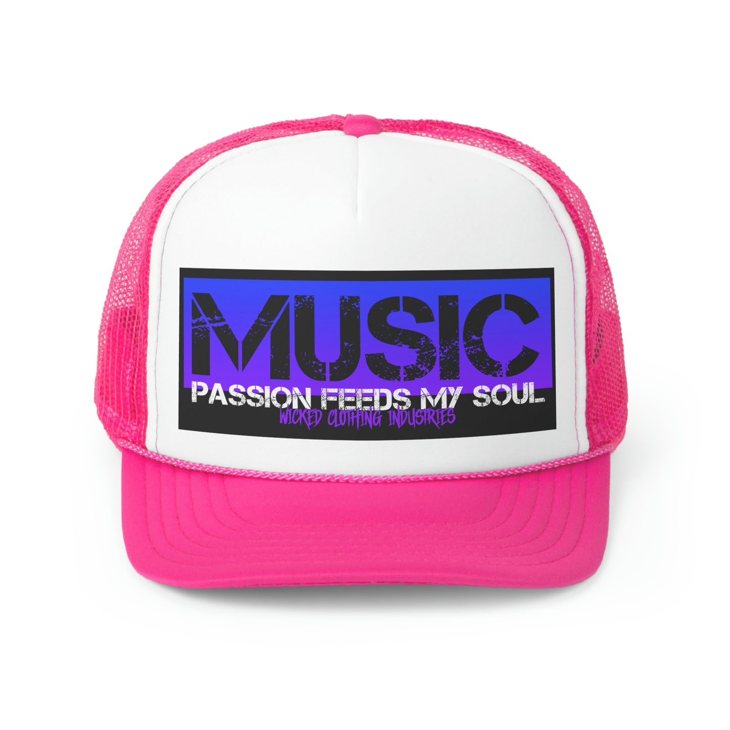 Music Passion Feeds My Soul Purple Trucker Caps