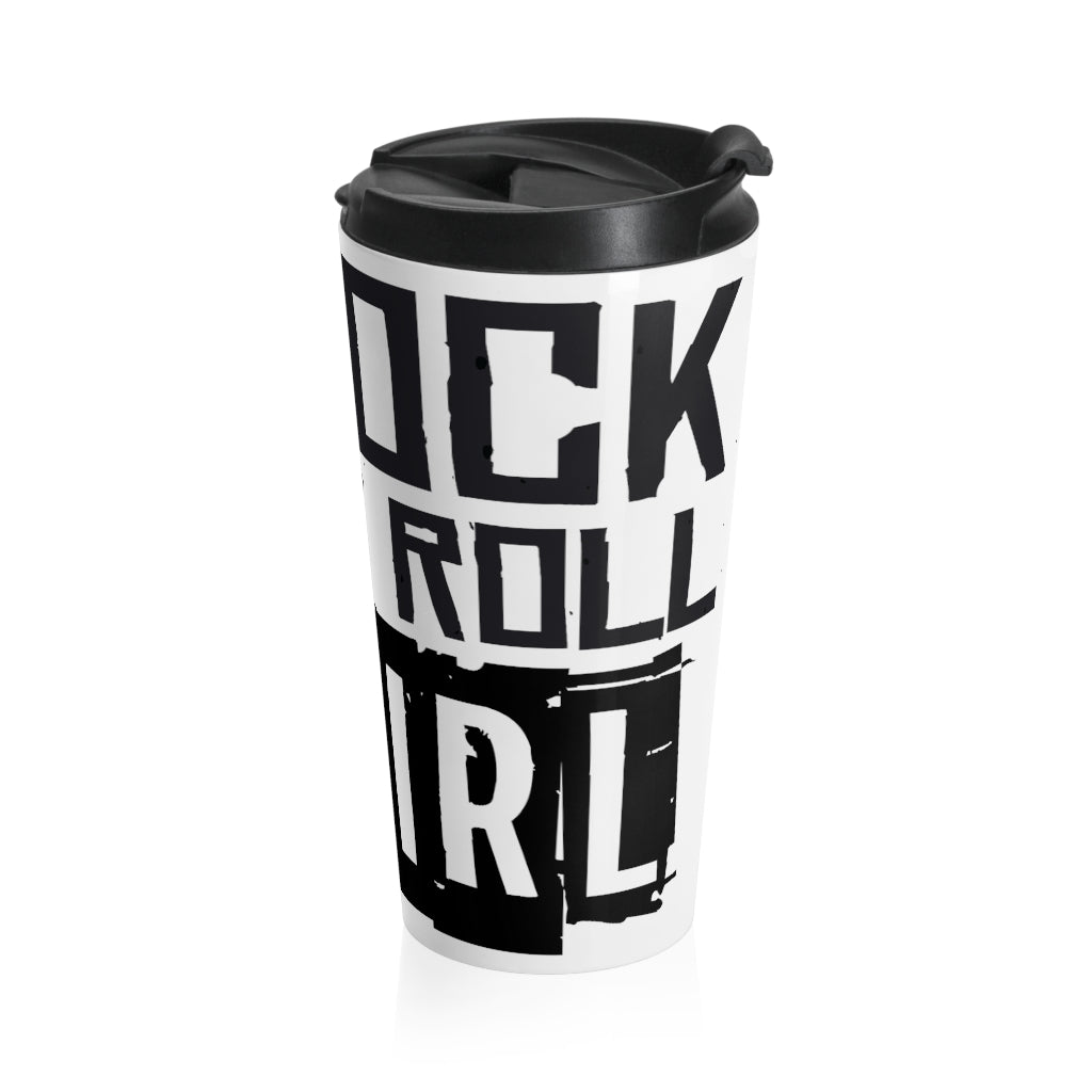 ROCK N ROLL GIRL/ Stainless Steel Travel Mug