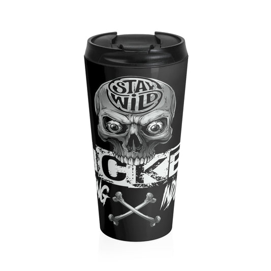 Stay Wild 4/ Black N White/ Stainless Steel Travel Mug