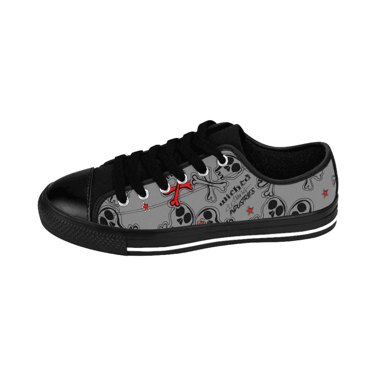 Cartoon Skulls/ Gray/Women's Sneakers
