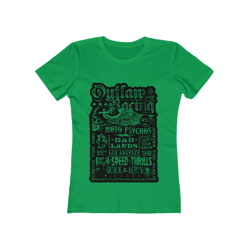 Outlaw Teal Racing Tee Shirt