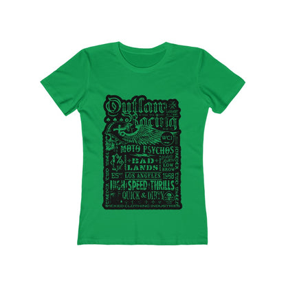 Outlaw Teal Racing Tee Shirt