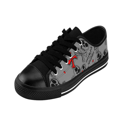 Cartoon Skulls/ Gray/Women's Sneakers