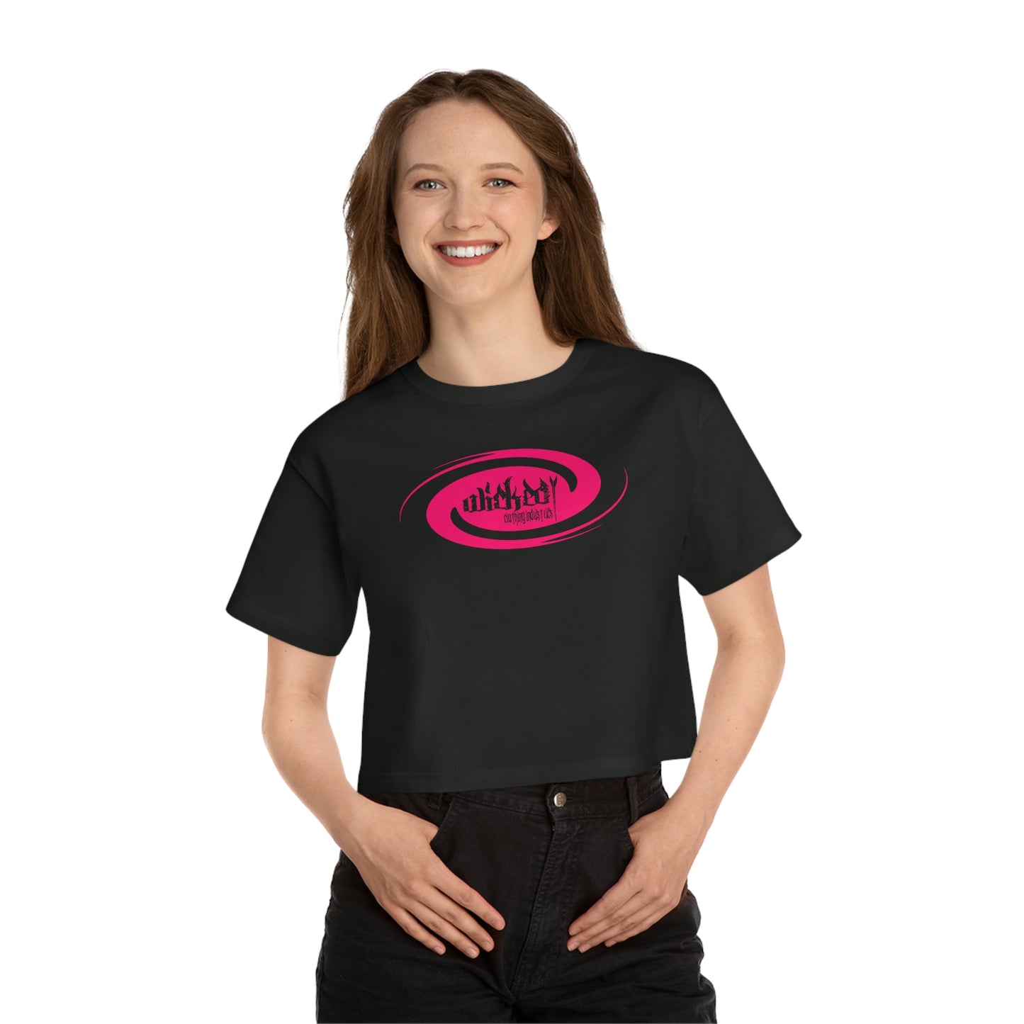 Wicked Storm/ Hot Pink/ Cropped T-Shirt