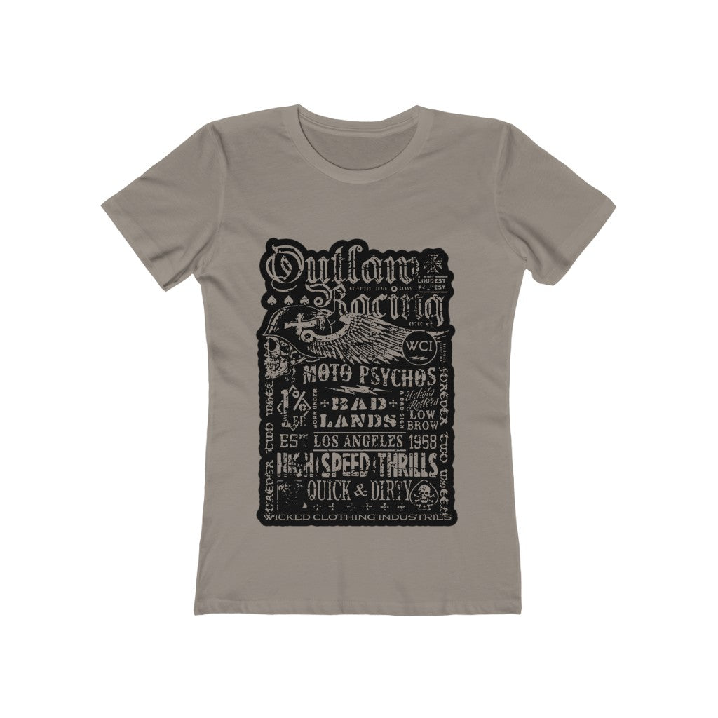 Outlaw Teal Racing Tee Shirt
