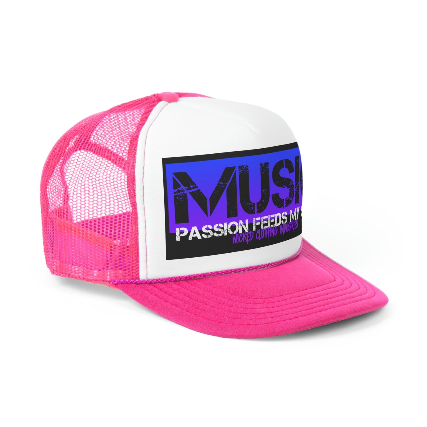 Music Passion Feeds My Soul Purple Trucker Caps