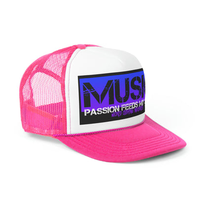 Music Passion Feeds My Soul Purple Trucker Caps