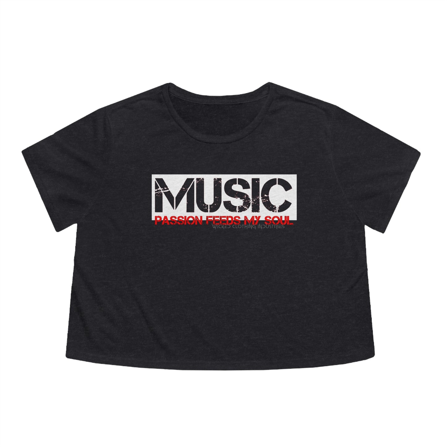 Music Passion Feeds My Soul / Flowy Cropped Tee