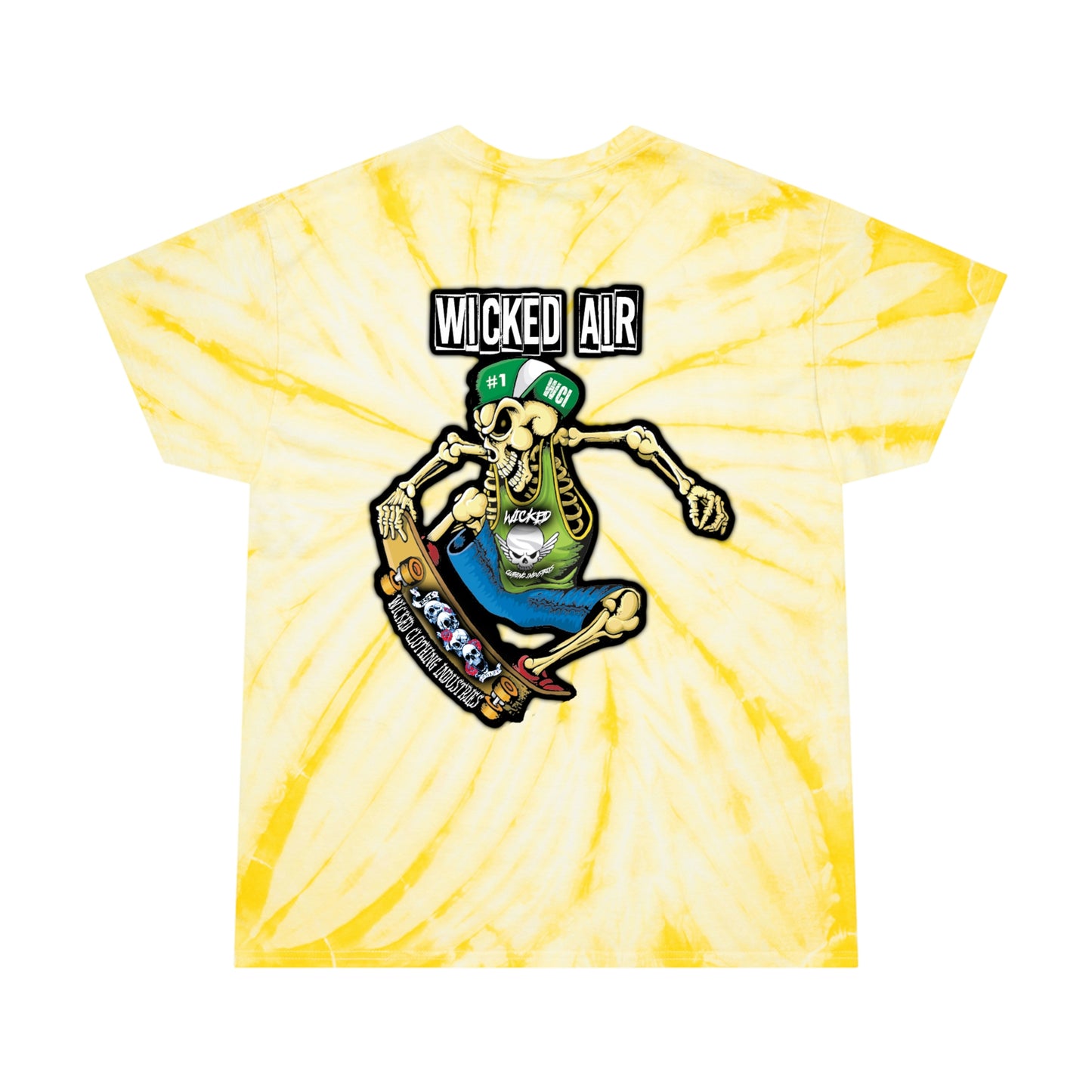 Bones / Skateboard Sal on Back / Tie-Dye Tee, Cyclone