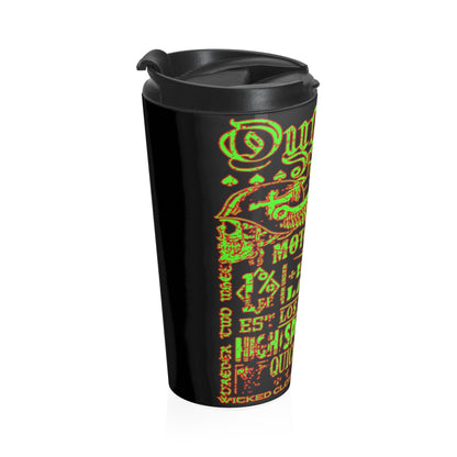 Outlaw Racing/ Green/Red Stainless Steel Travel Mug