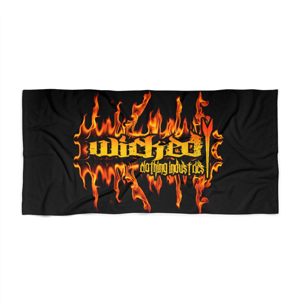 Wicked Flamed /Beach Towel/Black