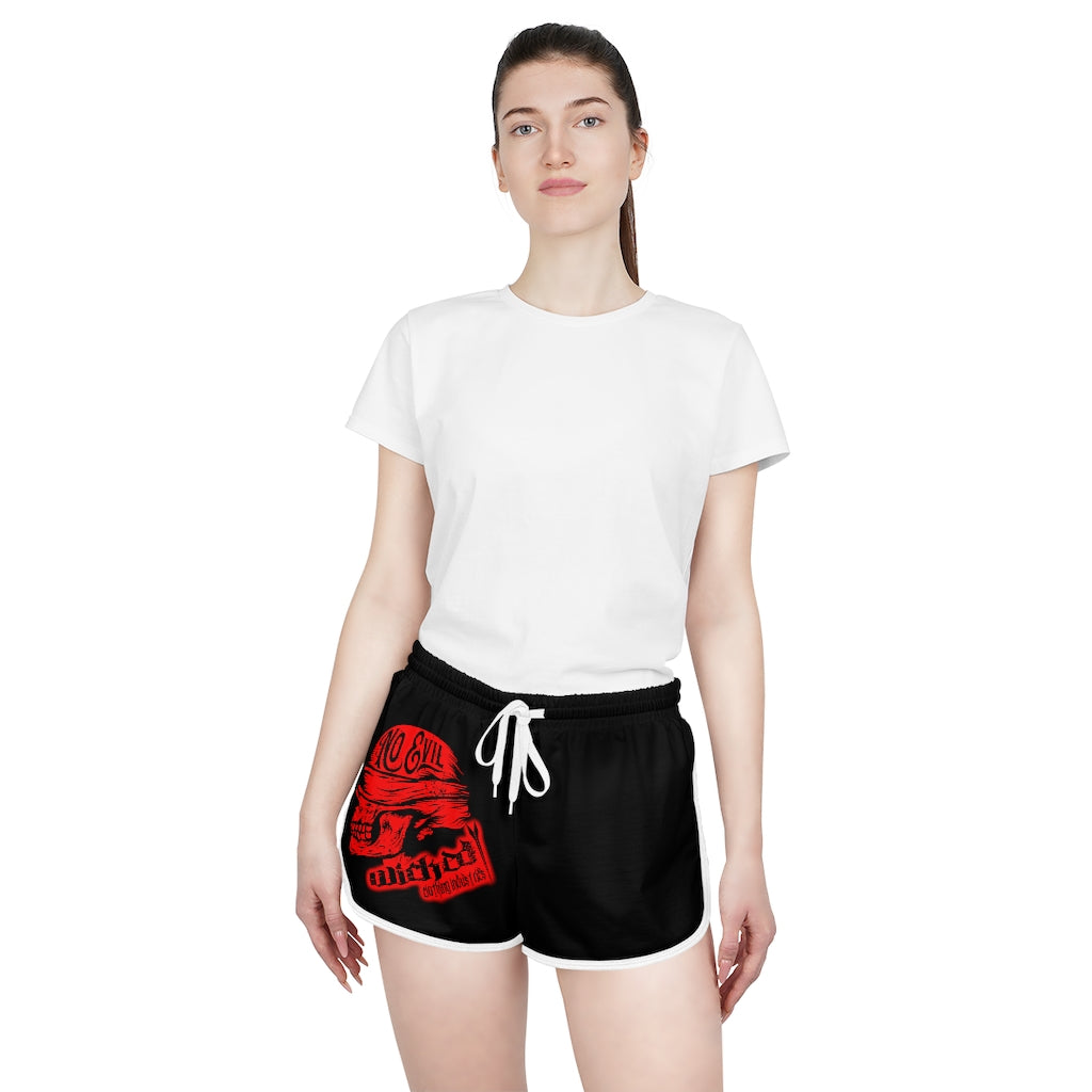 See No Evil/ Relaxed fit Shorts/ Black/Red