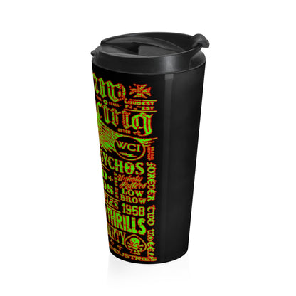 Outlaw Racing/ Green/Red Stainless Steel Travel Mug