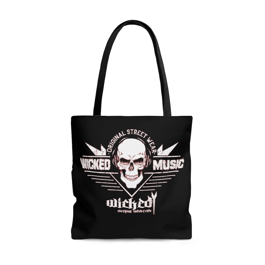 Wicked Music /Original Street Wear/  Tote Bag/Black