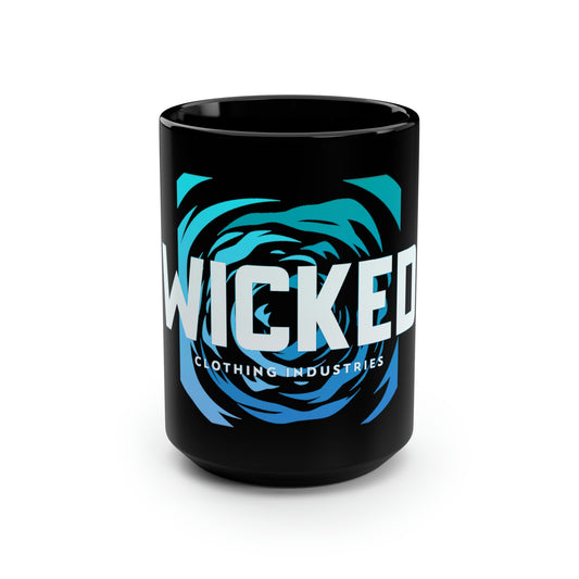 Seaside Serenity/ Ocean /Black Mug, 15oz