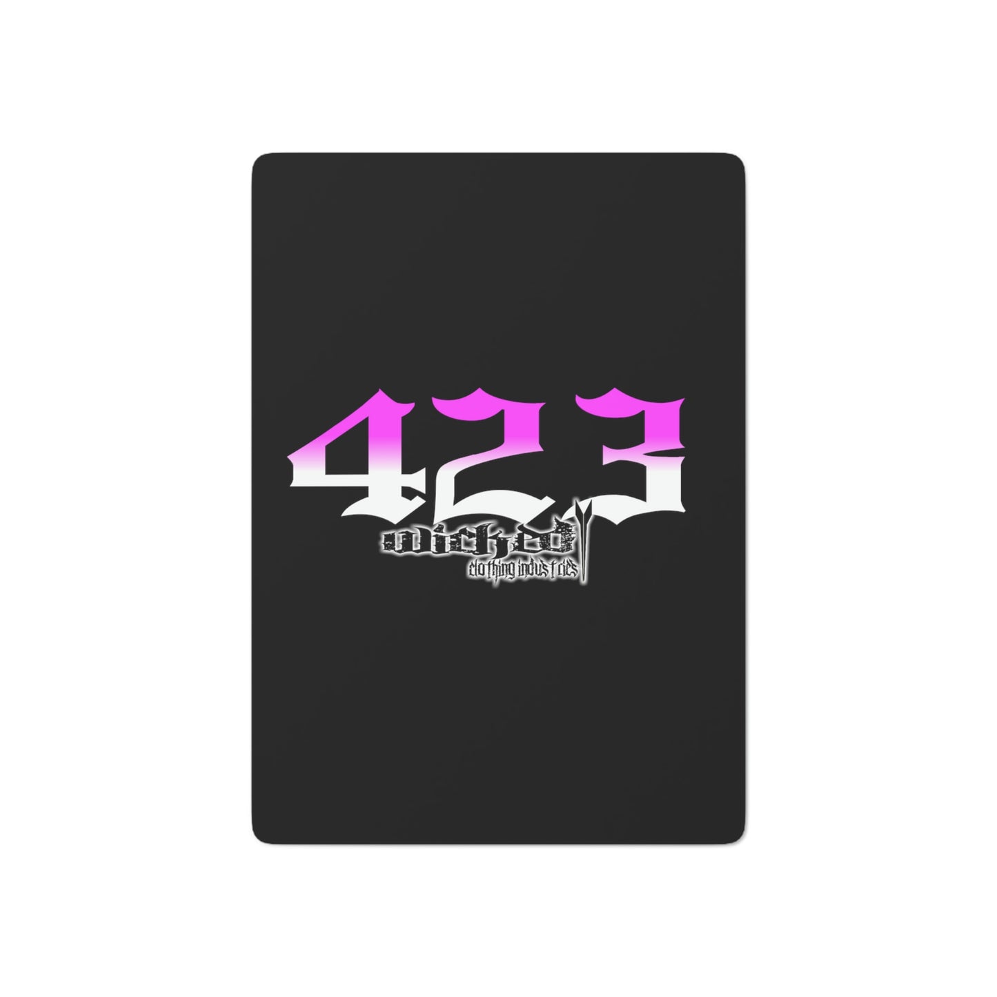 423 Hot Pink /White/ Poker Cards