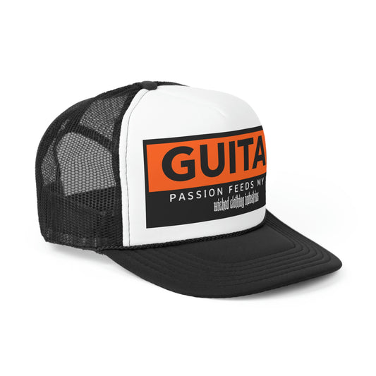 Guitar Passion Feeds My Soul Orange Trucker Hat