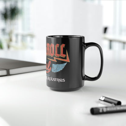 Rock N Roll Soul Black Mug, 15oz