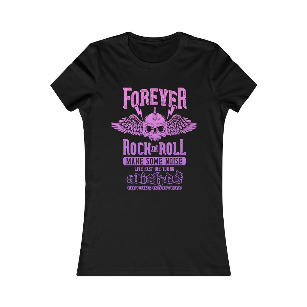 Forever Rock and Roll Pink Purple Tee