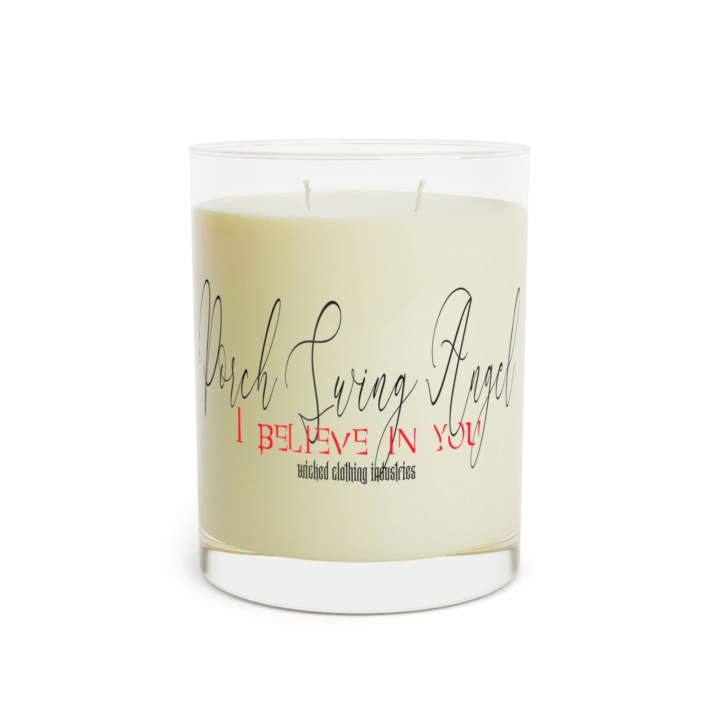 Porch Swing Angel 2 On Glass /Scented Candle, 11oz