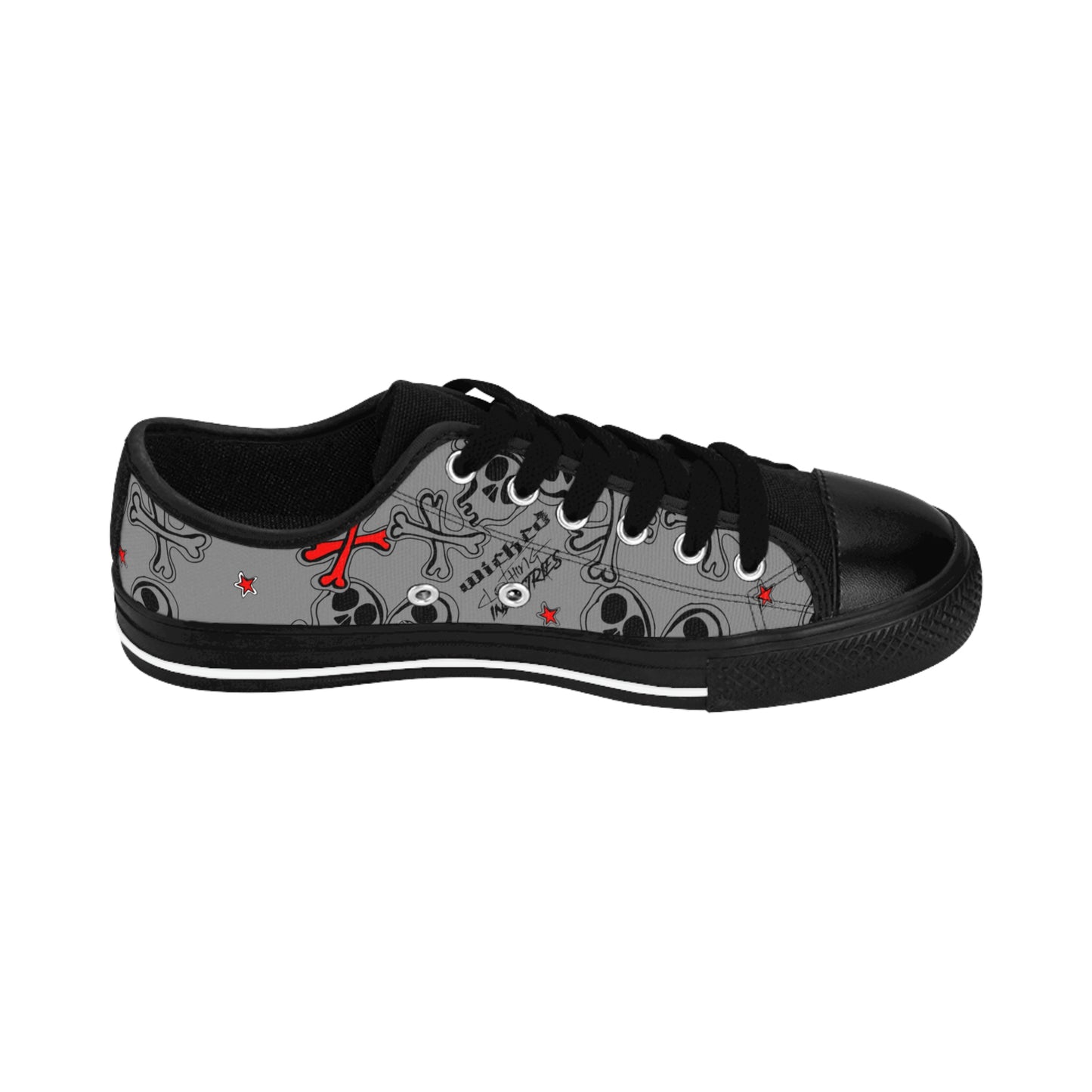 Cartoon Skulls/ Gray/Women's Sneakers