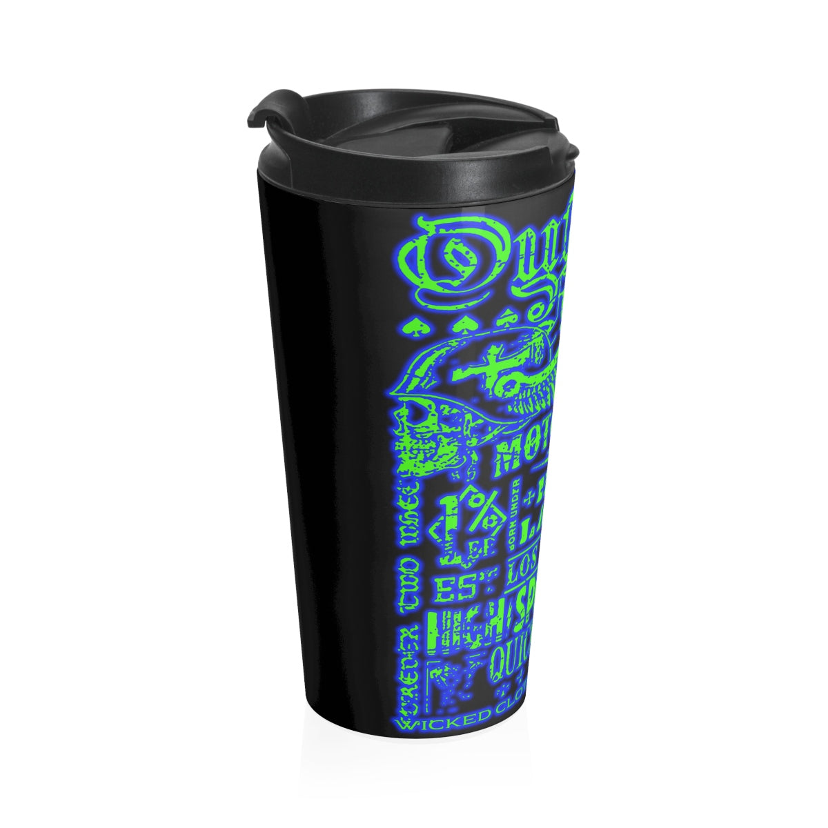 Outlaw Racing/ Blue/Green/Stainless Steel Travel Mug
