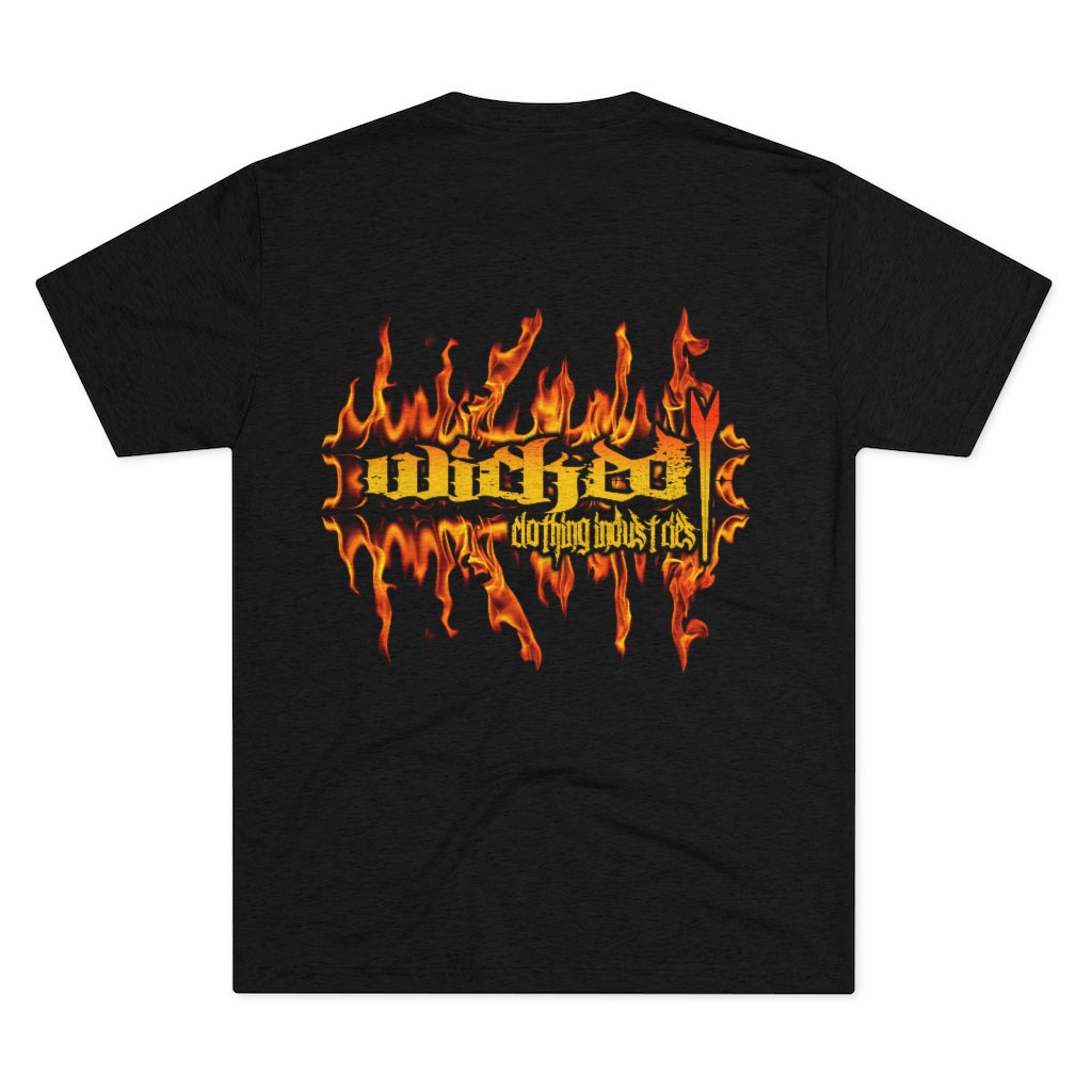 WCI/Wicked Flamed /Back/Men's Tri-Blend  Tee