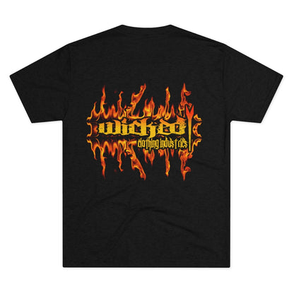 WCI/Wicked Flamed /Back/Men's Tri-Blend  Tee