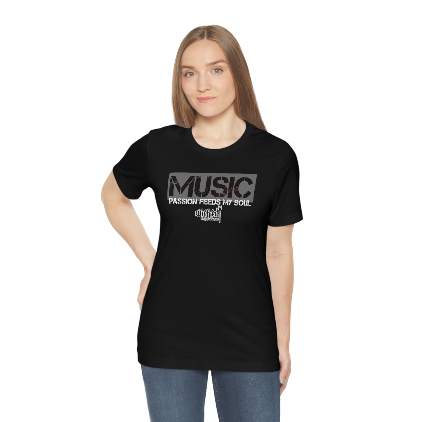 MUSIC / Passion Feeds The Soul /Gray/ Short Sleeve Tee