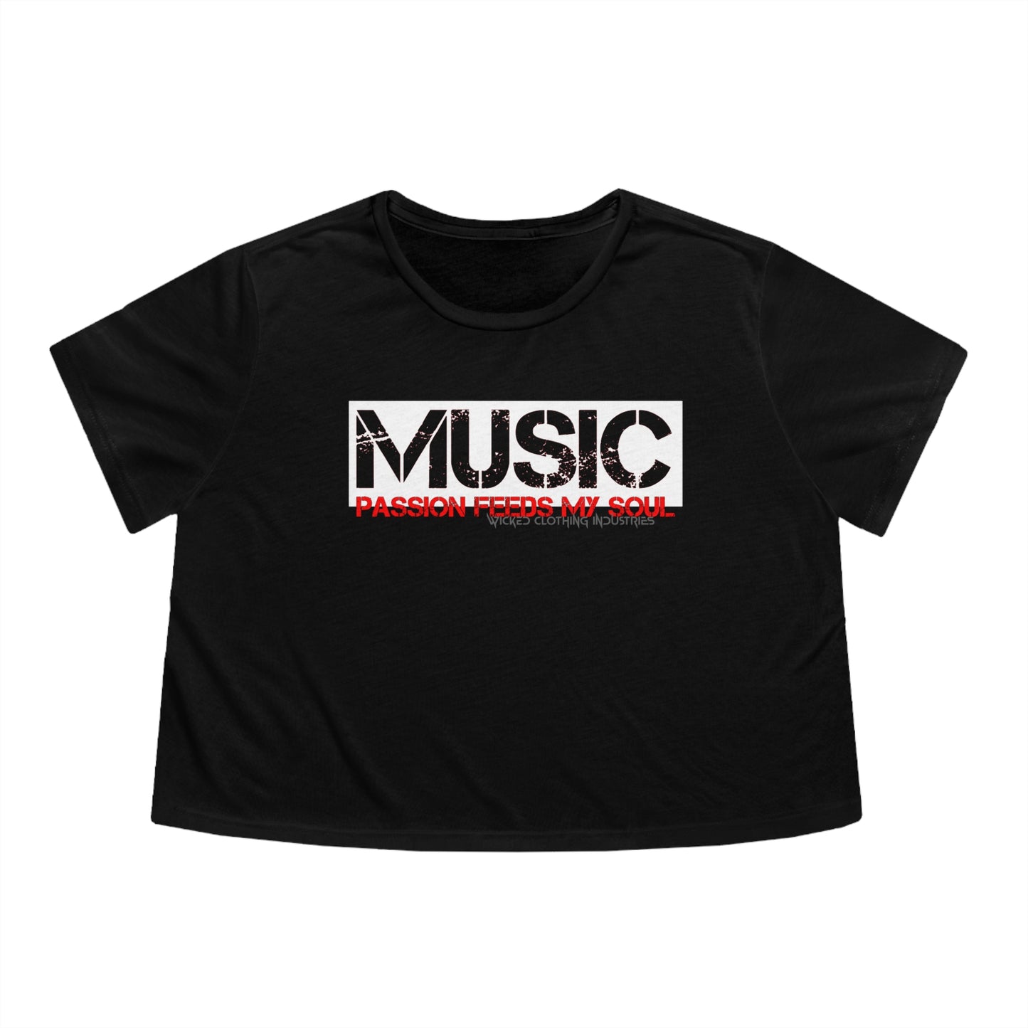 Music Passion Feeds My Soul / Flowy Cropped Tee