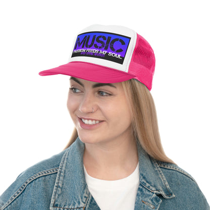 Music Passion Feeds My Soul Purple Trucker Caps