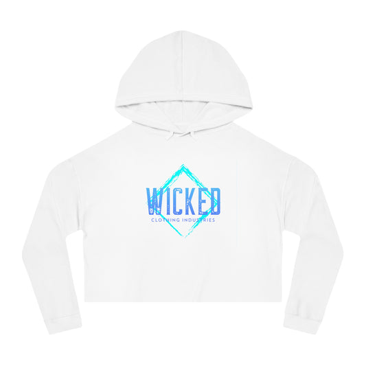 Faded Out Ocean/ Cropped Hoodie