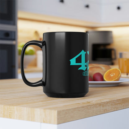 423 Teal/Black Mug, 15oz
