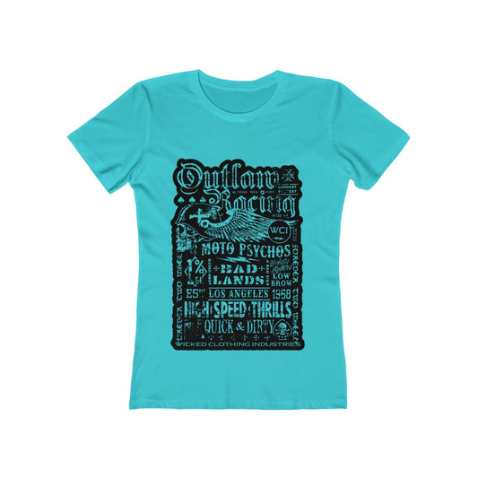 Outlaw Teal Racing Tee Shirt