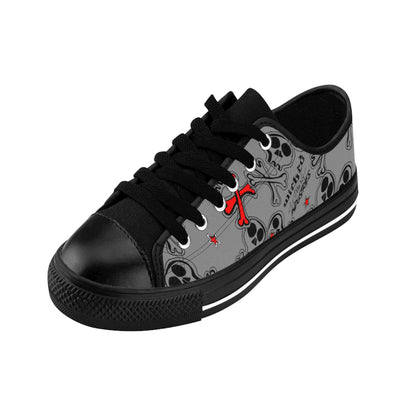 Cartoon Skulls/ Gray/Women's Sneakers