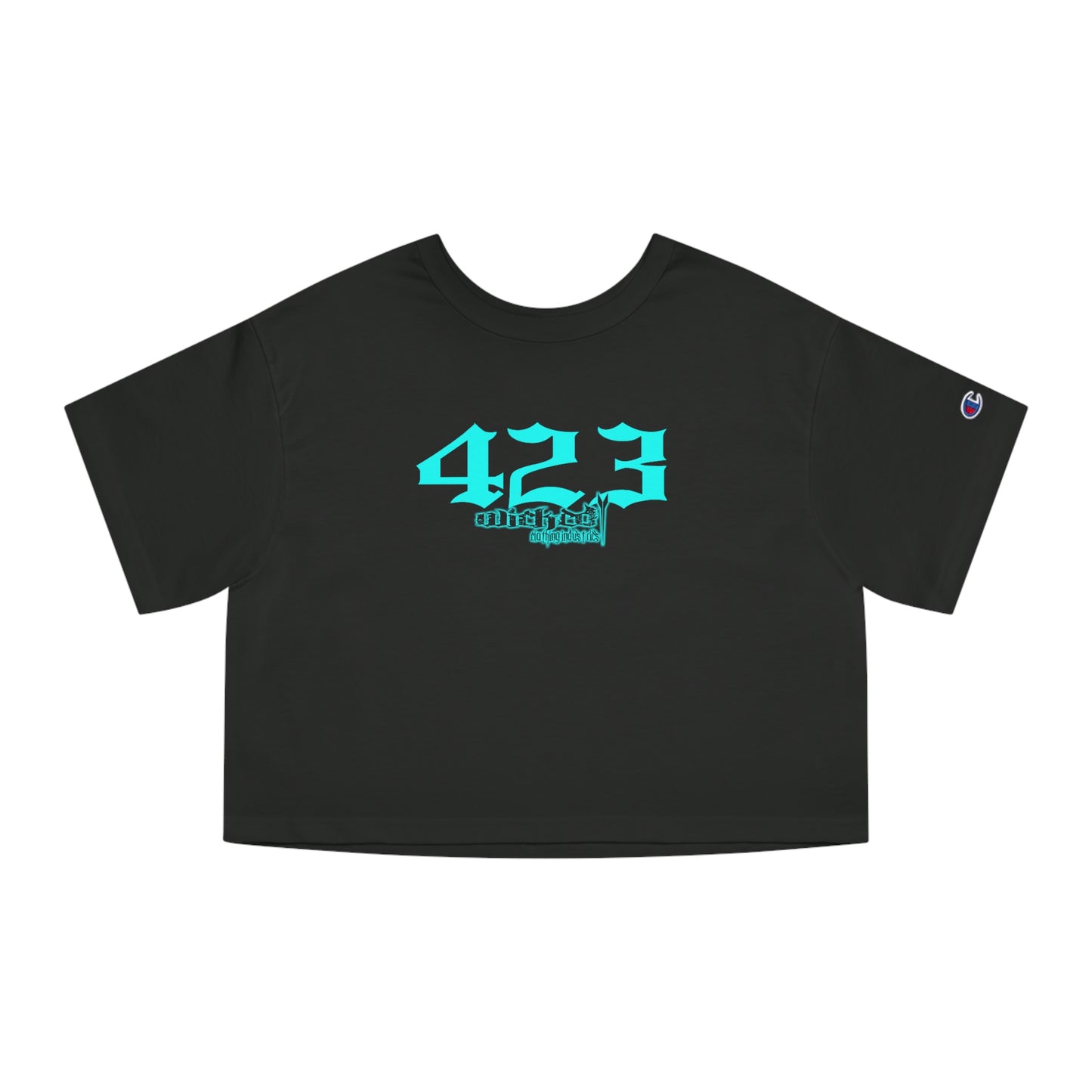 423 Teal Cropped T-Shirt