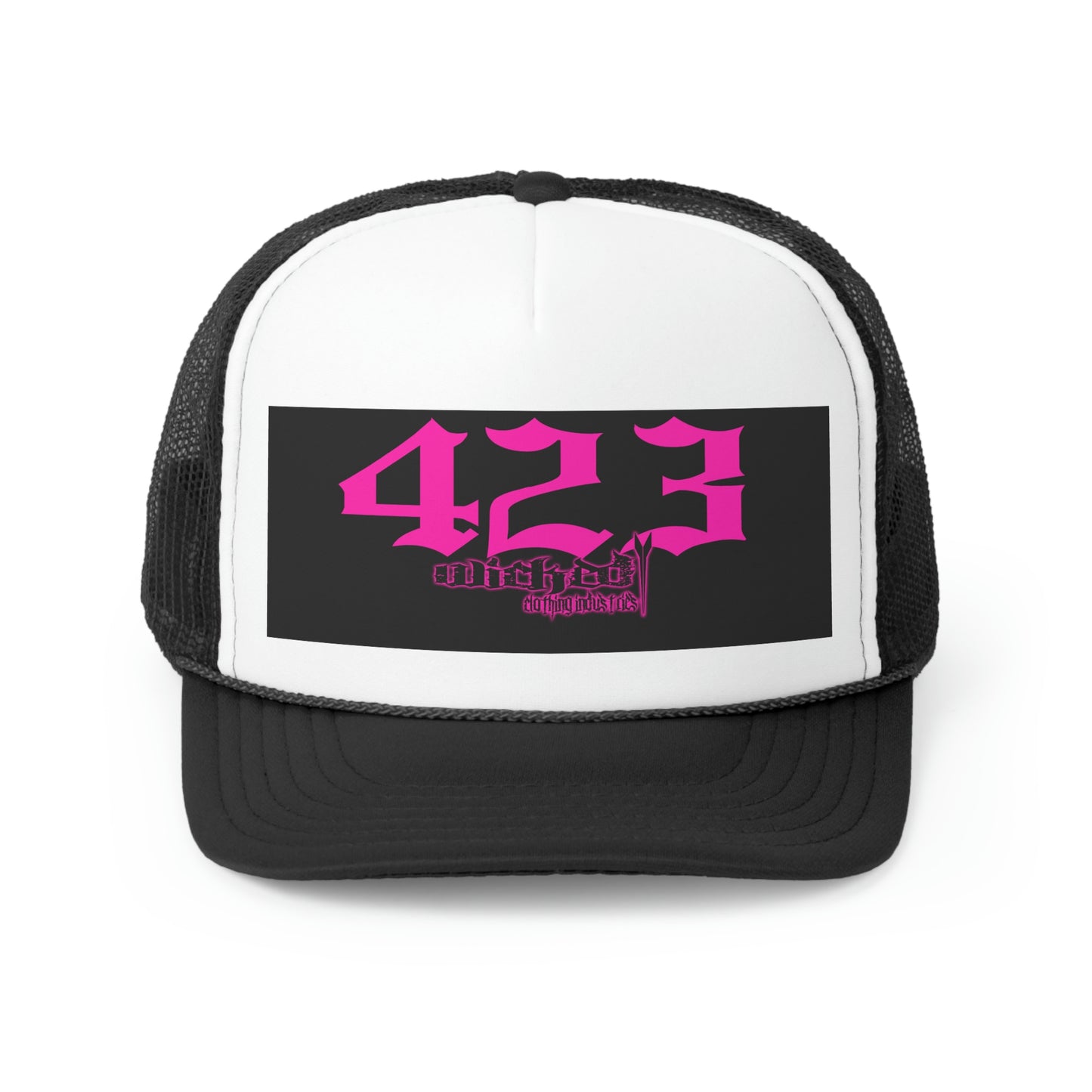 423 Hot Pink Black/ Trucker Caps