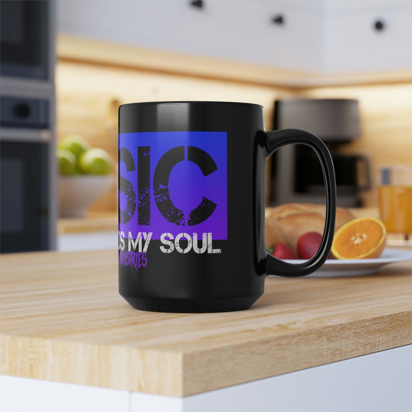 Music Passion Feeds My Soul Ocean/Black Mug