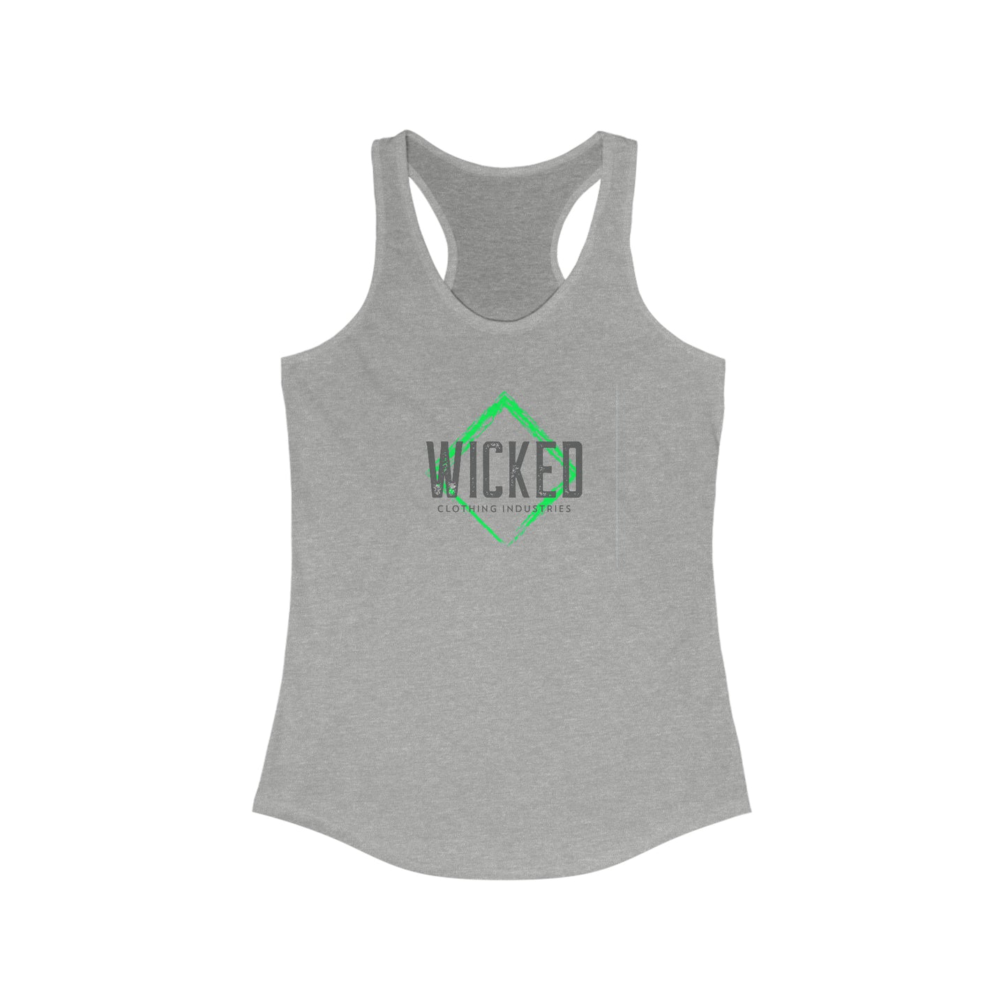Faded Out Neon Green/ Vintage Black /Racerback Tank Top