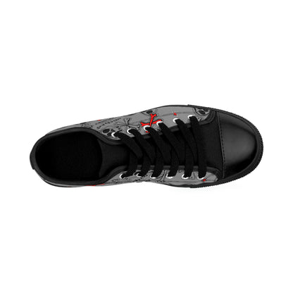 Cartoon Skulls/ Gray/Women's Sneakers